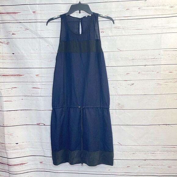 Rebecca Minkoff Navy Black Drop Waist Dress - Picture 1 of 8